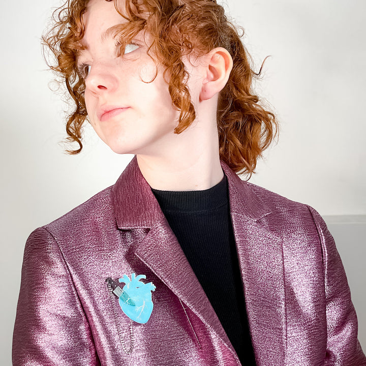 Last Chance! Heart of Aghast Brooch - Dreamy Iridescent