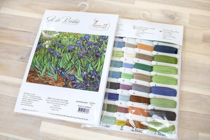 Irises,  reproduction of Van Gogh B444L Counted Cross-Stitch Kit