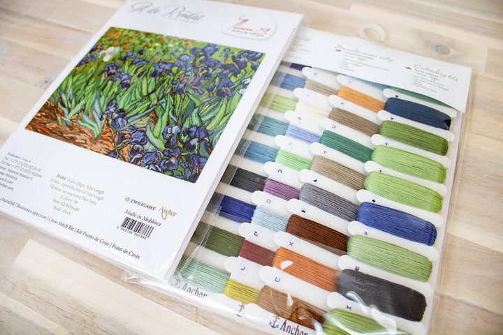 Irises,  reproduction of Van Gogh B444L Counted Cross-Stitch Kit