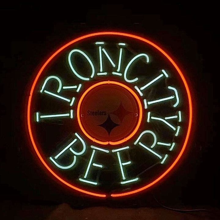 Iron City Beer Pittsburgh Steelers Neon Signs Light