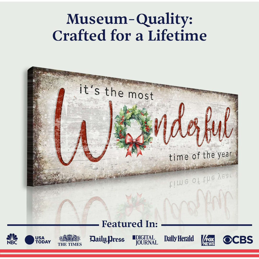 It's the most Wonderful Time of the Year Christmas Sign IV