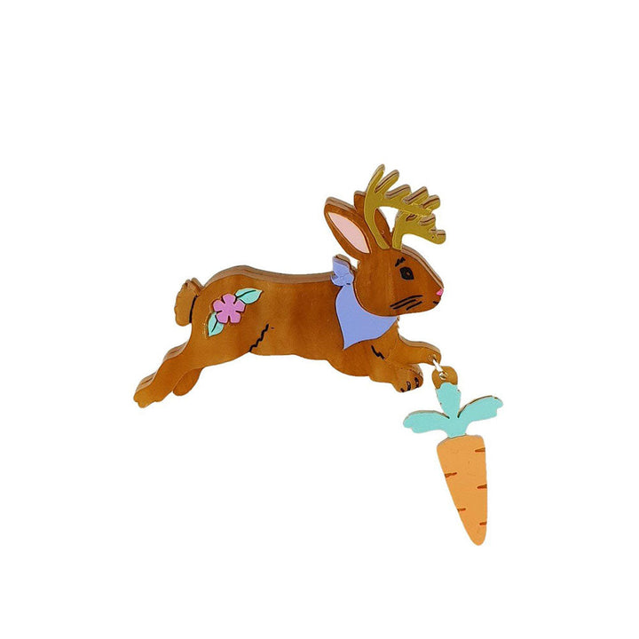 Jackalope Brooch by Cherryloco Jewellery 1