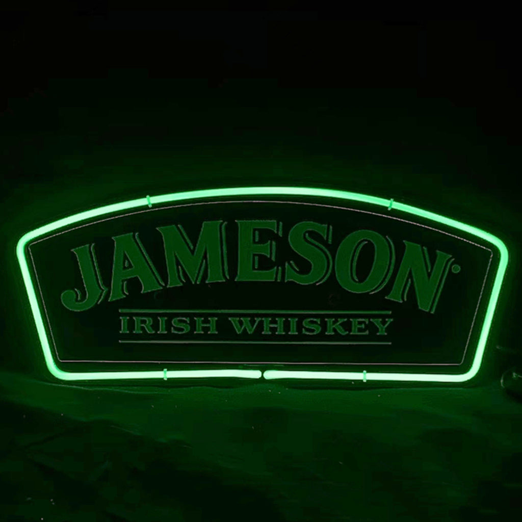 Jameson Irish Whiskey Acrylic with Glass Neon Signs