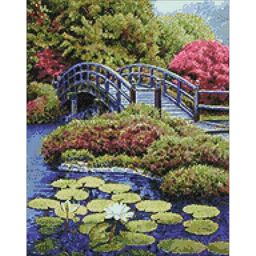 Japanese Garden WD096 14.9 x 18.9 inches Wizardi Diamond Painting Kit