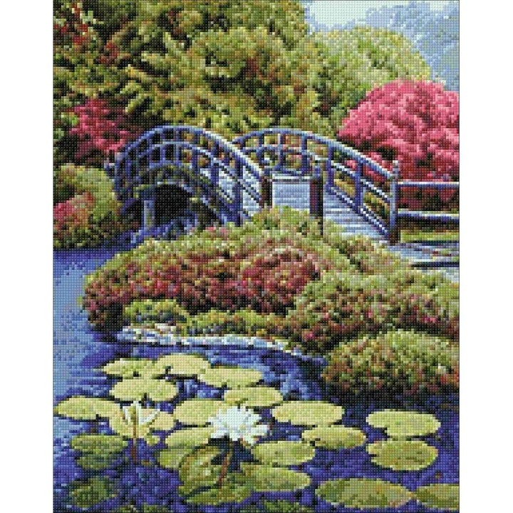 Japanese Garden WD096 14.9 x 18.9 inches Wizardi Diamond Painting Kit