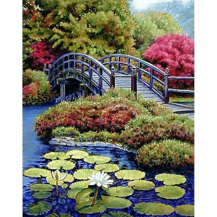 Japanese Garden WD096 14.9 x 18.9 inches Wizardi Diamond Painting Kit