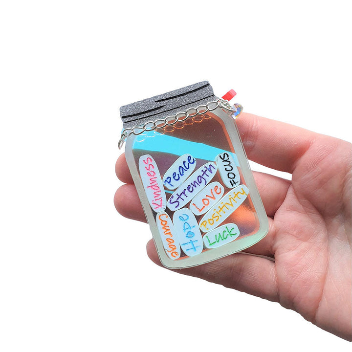 Jar Of Sentiments Brooch by Cherryloco Jewellery 2