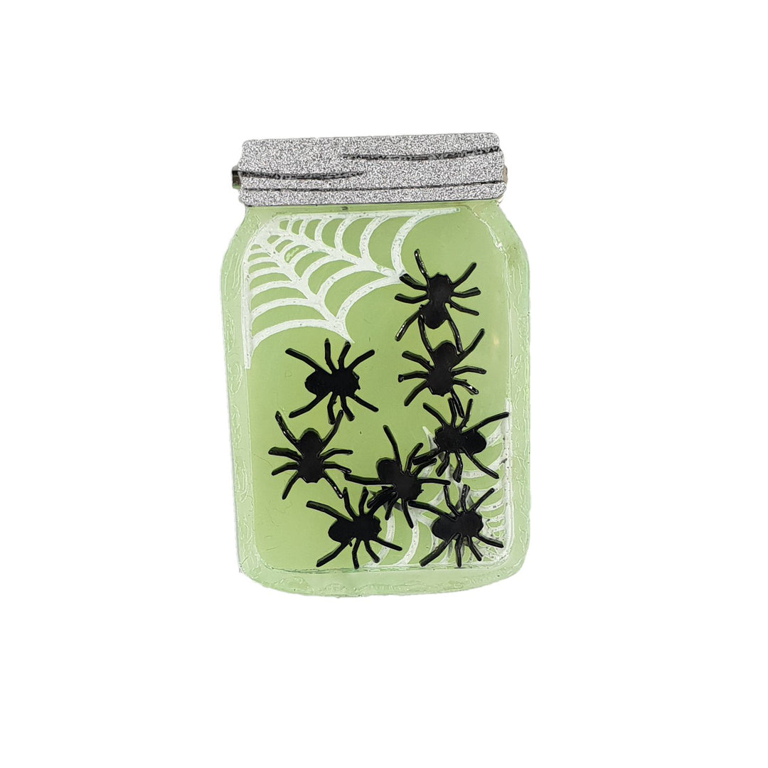 Jar of Spiders Brooch
