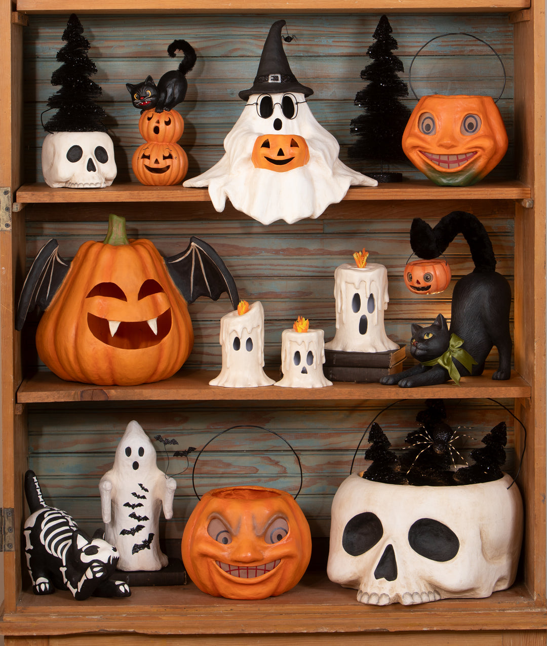 Small Pumpkin Stack Black Cat by Bethany Lowe Designs, image 6