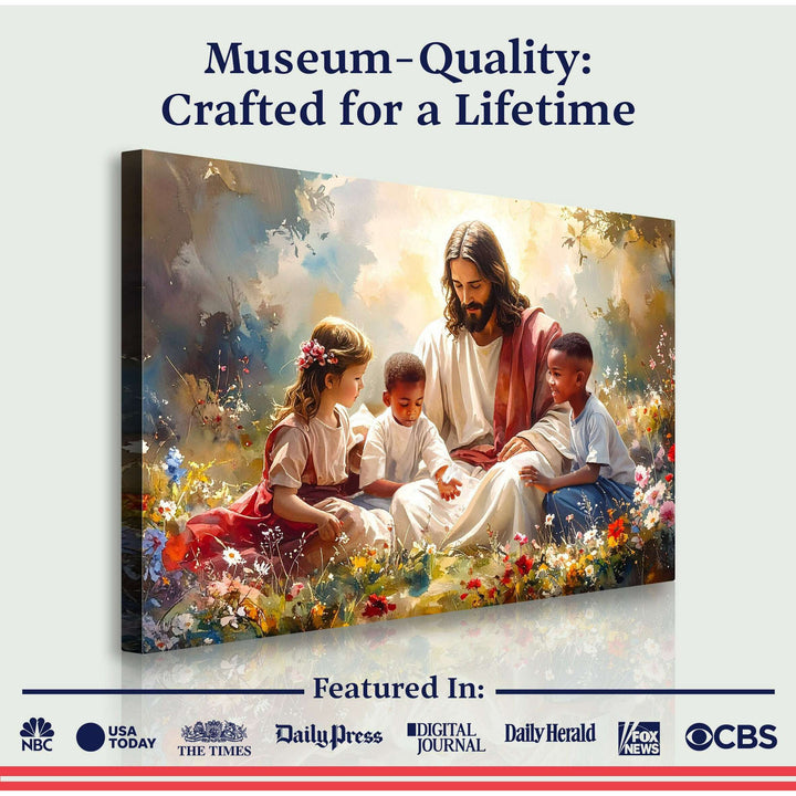 Jesus With Children Faith Wall Art VII
