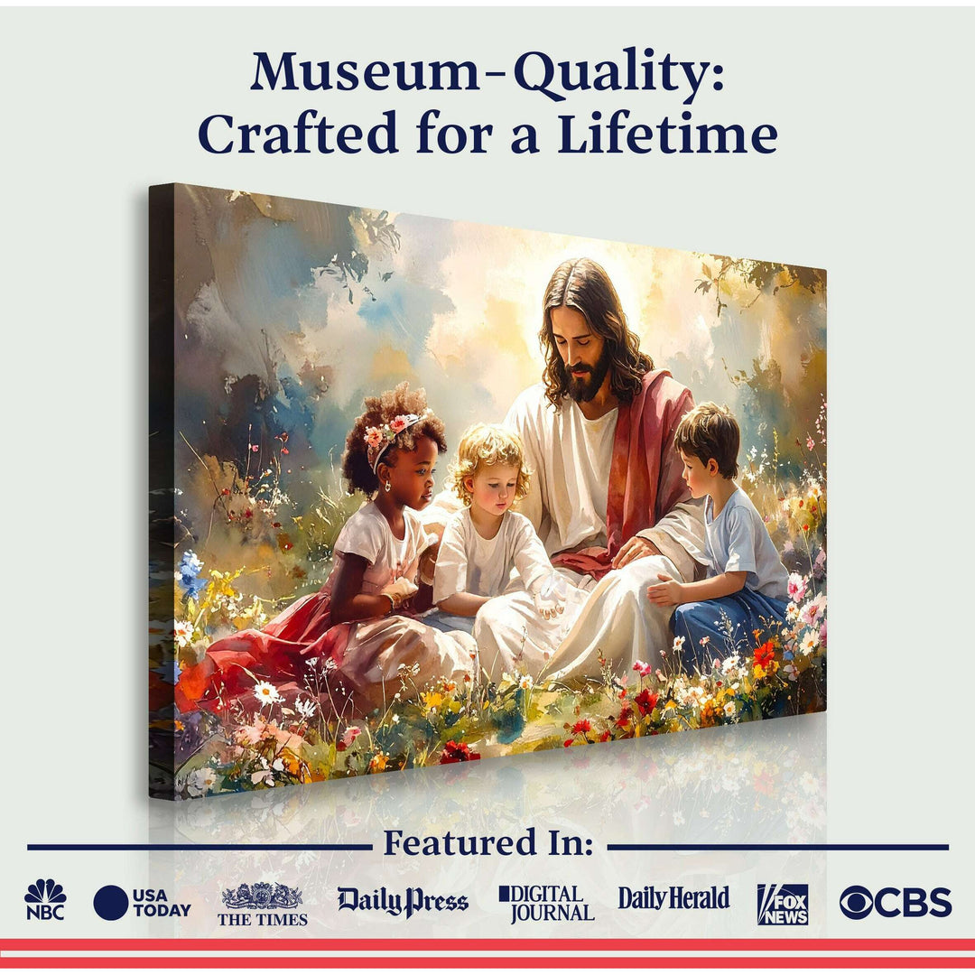 Jesus With Children Faith Wall Art VIII