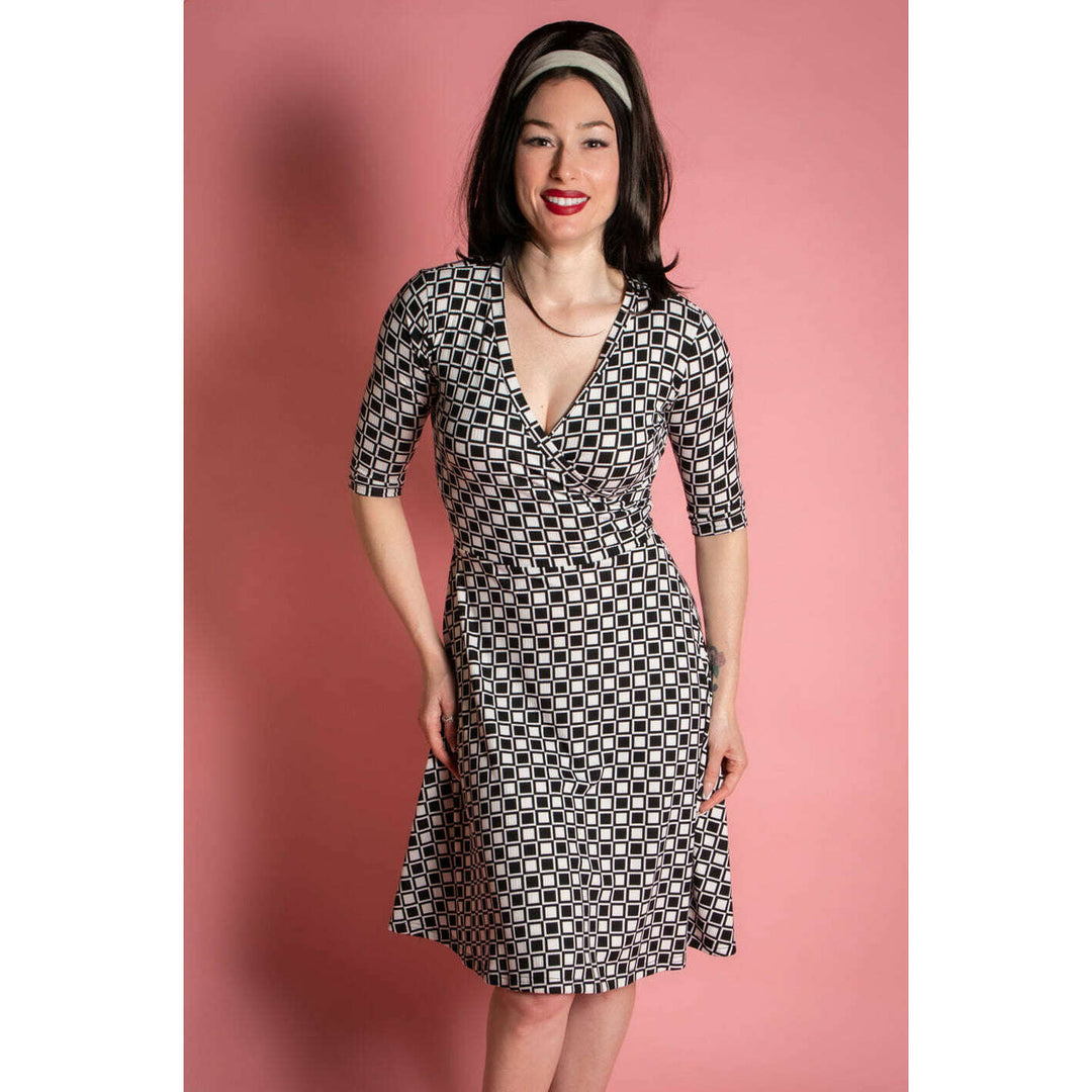 Joanie Knit Dress 3/4 Sleeve - Mod Squad Rib Knit *sale