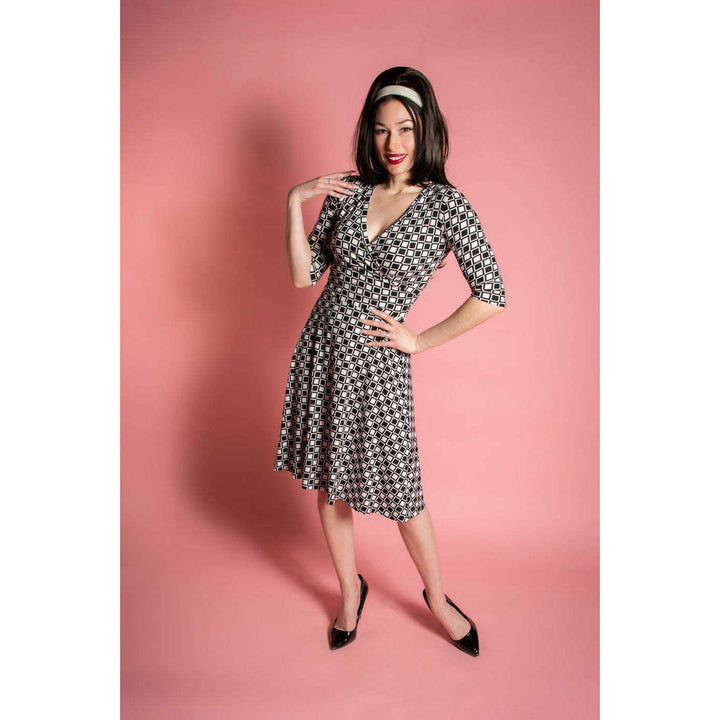 Joanie Knit Dress 3/4 Sleeve - Mod Squad Rib Knit *sale