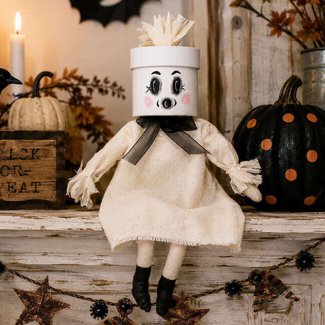 Ambrose Ghost Gathered Traditions Box Head Art Doll