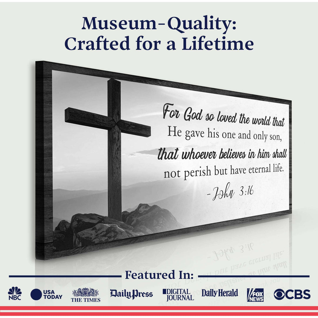 John 3:16: For God So Loved The World Faith Sign V