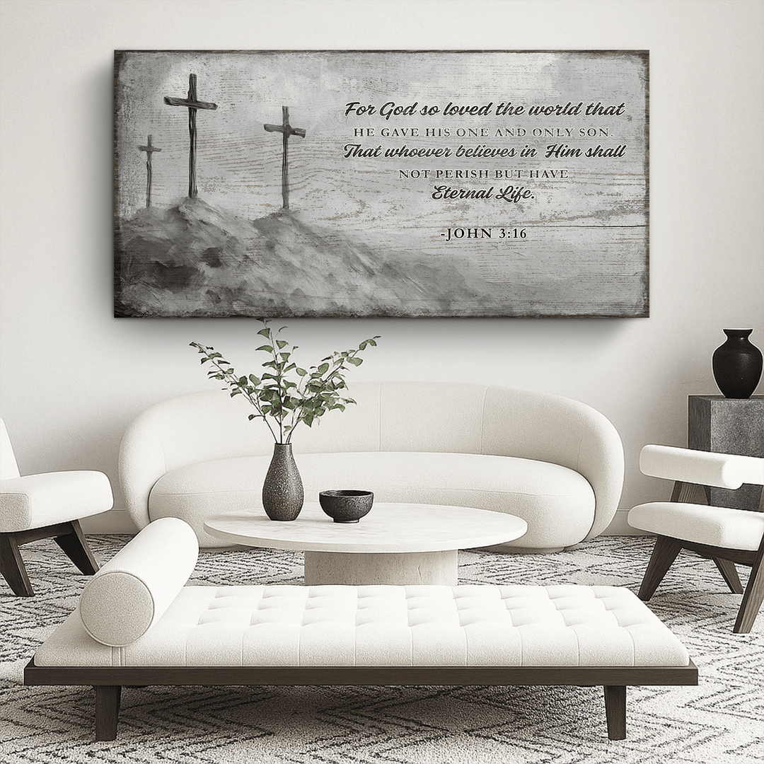 John 3:16: For God So Loved The World Faith Sign VIII