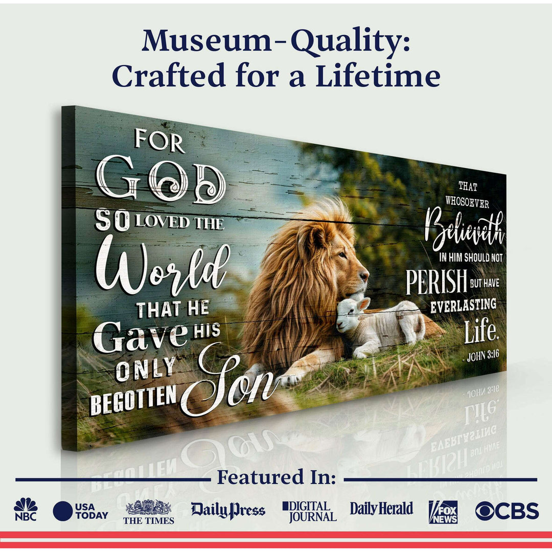 John 3:16: For God So Loved The World Faith Sign
