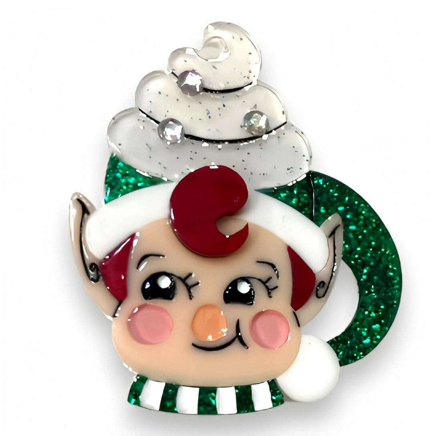 Jolly Jingler Elf Mug Brooch by Lipstick & Chrome – view 2