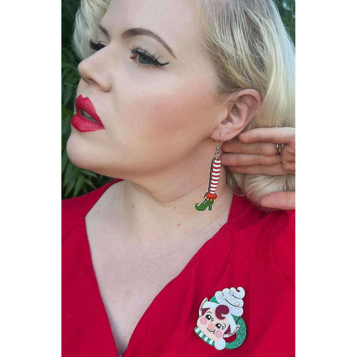 Jolly Jingler Elf Mug Brooch by Lipstick & Chrome – view 5