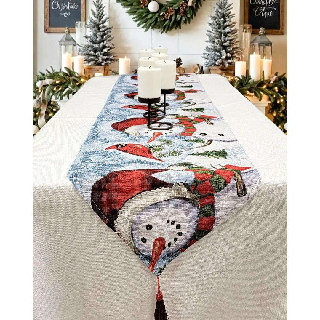 Joyful Snowmen Christmas Table Runner F07M5-8E