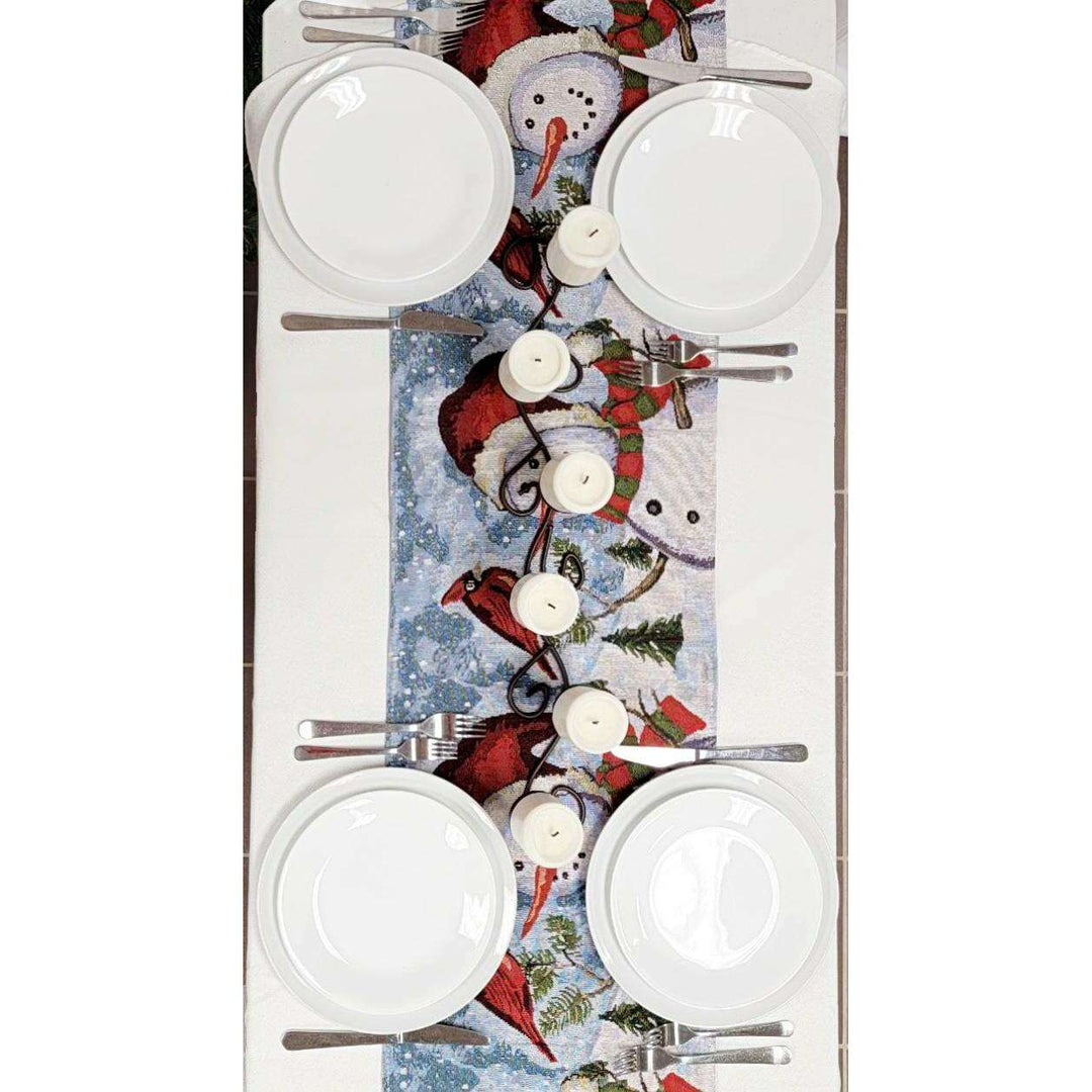 Joyful Snowmen Christmas Table Runner F07M5-8E
