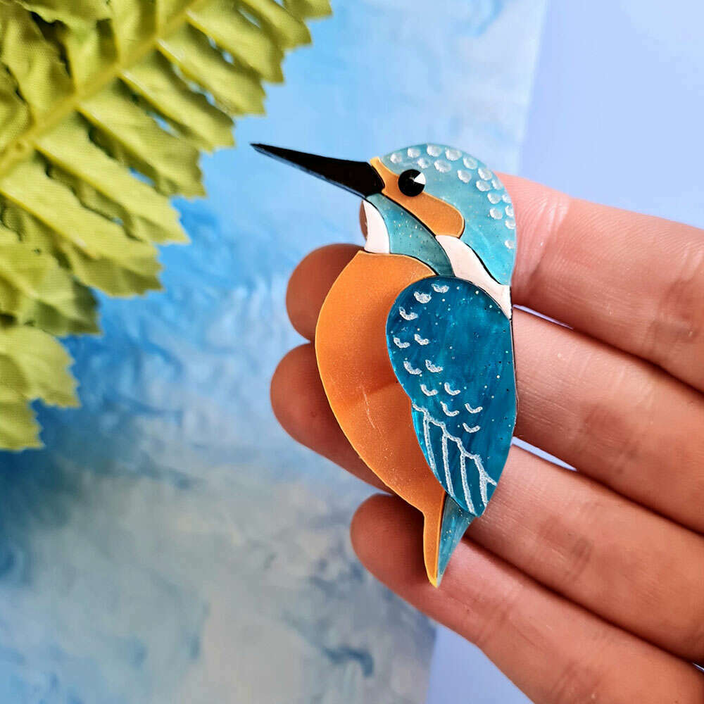 Kingfisher Pin Brooch by Cherryloco Jewellery 3
