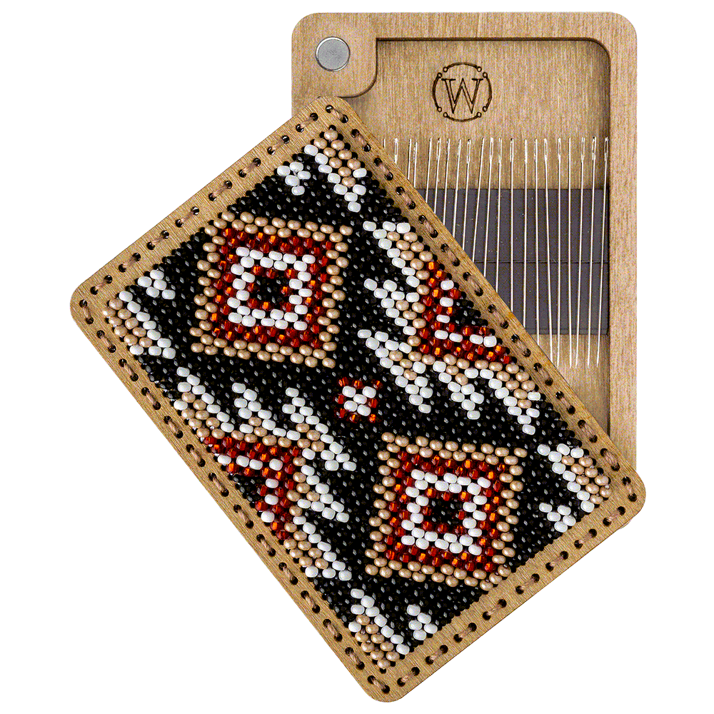 Bead Embroidery Kit for creating a pin cushion FLZB(N)-091