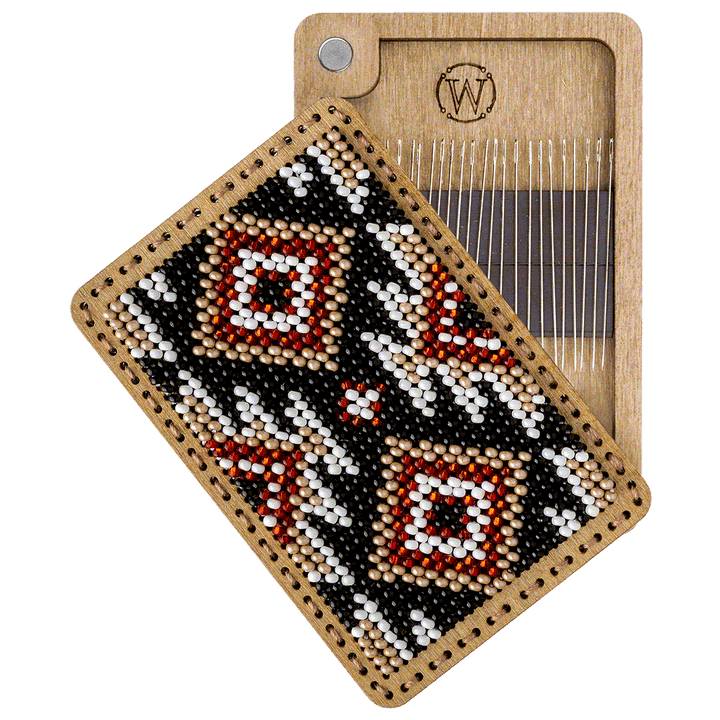 Bead Embroidery Kit for creating a pin cushion FLZB(N)-091