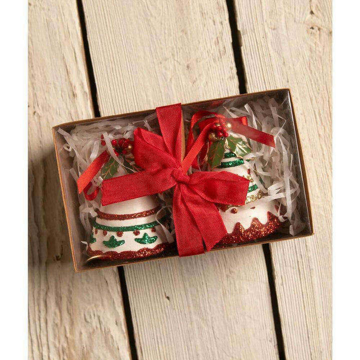 Kitschmas Fun Set/2 Bell Ornaments by Bethany Lowe Designs – view 3