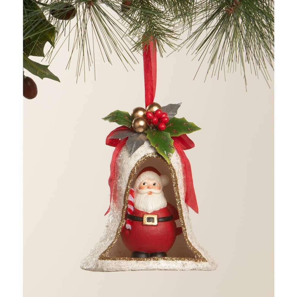 Kitschmas Santa in Bell | Bethany Lowe | Christmas Decor – view 2
