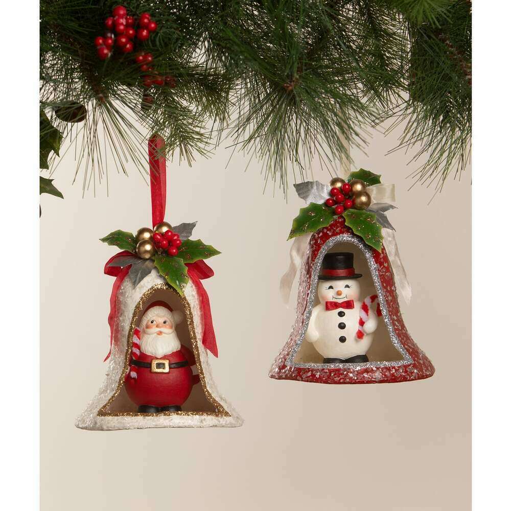 Kitschmas Snowman in Bell | Bethany Lowe | Christmas Decor – view 4