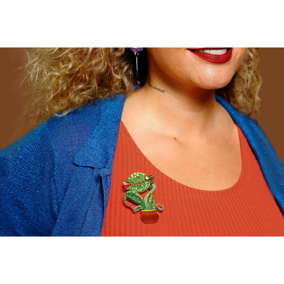 Carnivorous Plant Brooch by Laliblue