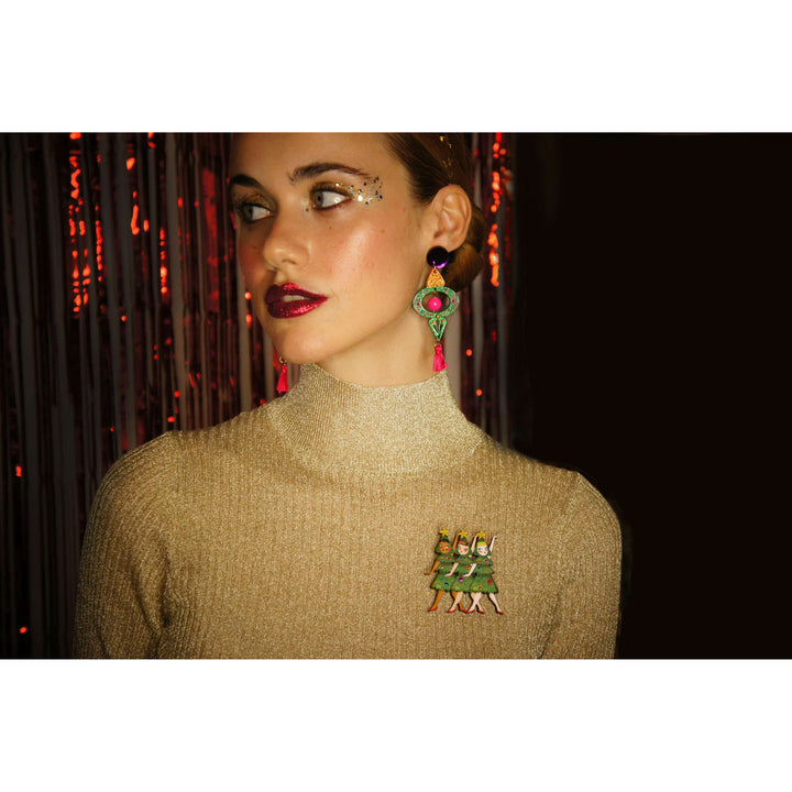 Christmas Dance Brooch by Laliblue