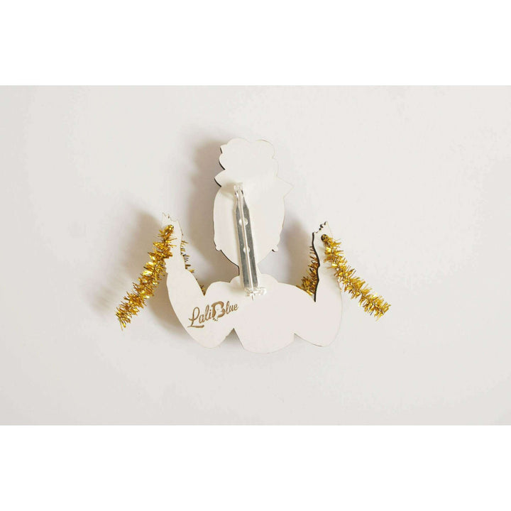 Girl With Tinsel Brooch by Laliblue