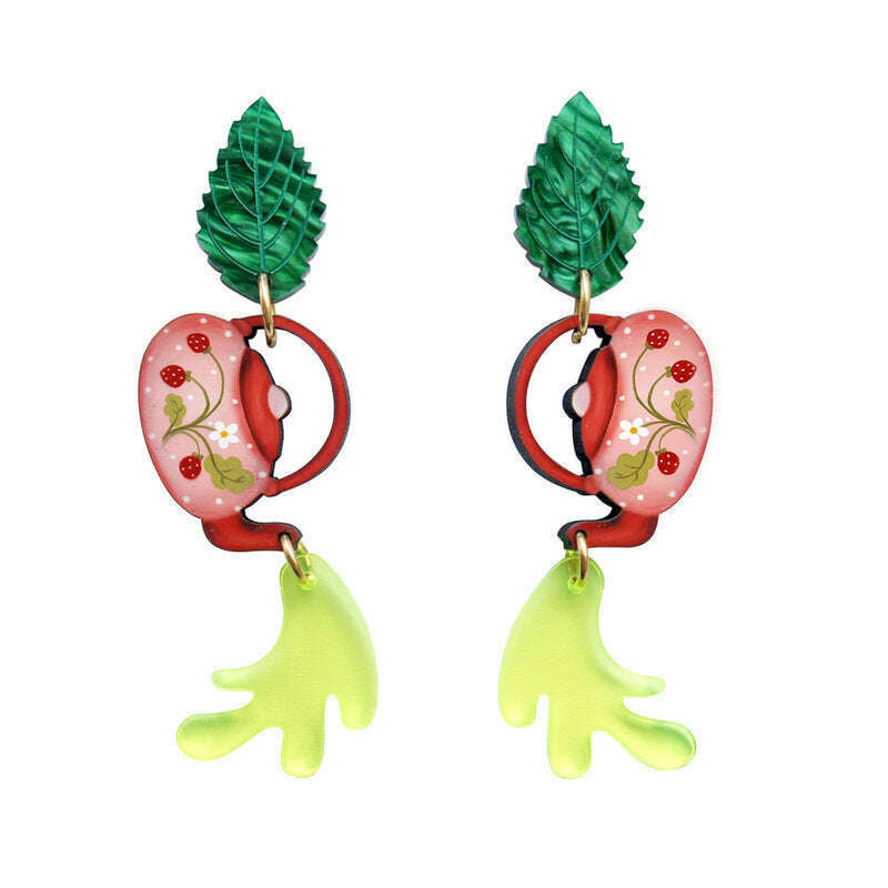 Green Tea Earrings by Laliblue