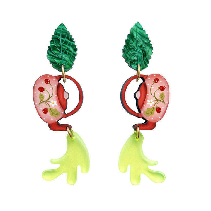 Green Tea Earrings by Laliblue