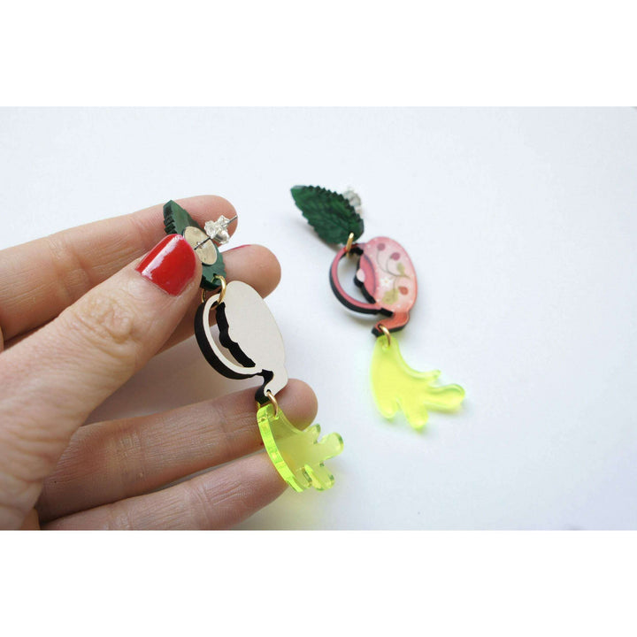 Green Tea Earrings by Laliblue
