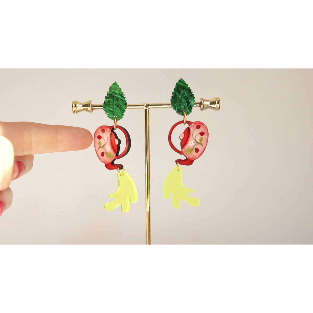 Green Tea Earrings by Laliblue
