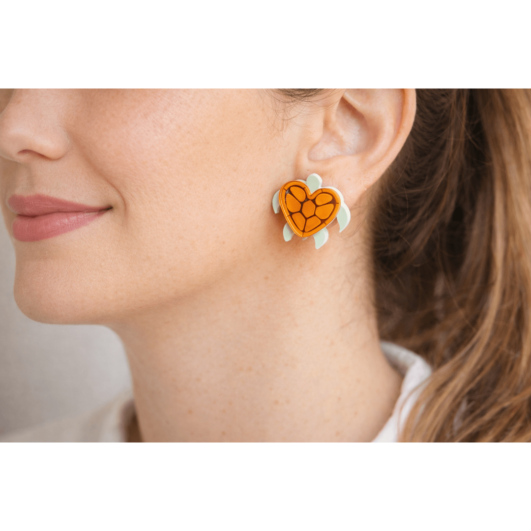 Heart Turtle Earrings by Laliblue