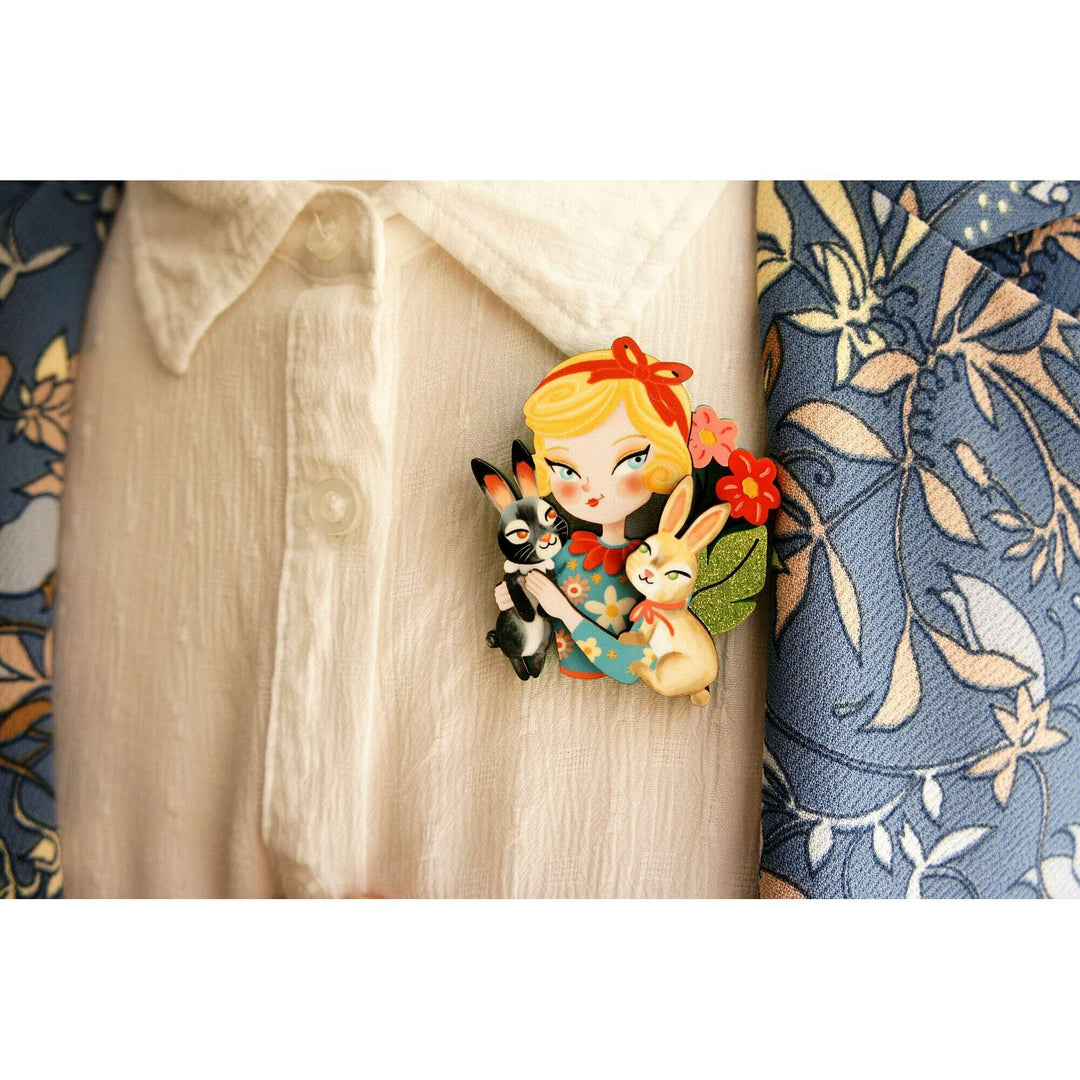 Rabbit Lover Brooch by Laliblue