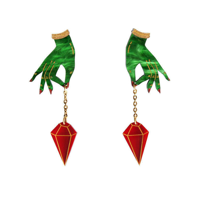 Witch Pendulum Halloween Earrings by Laliblue