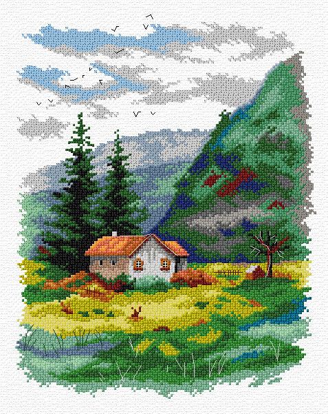 Landscape 136CS Counted Cross-Stitch Kit
