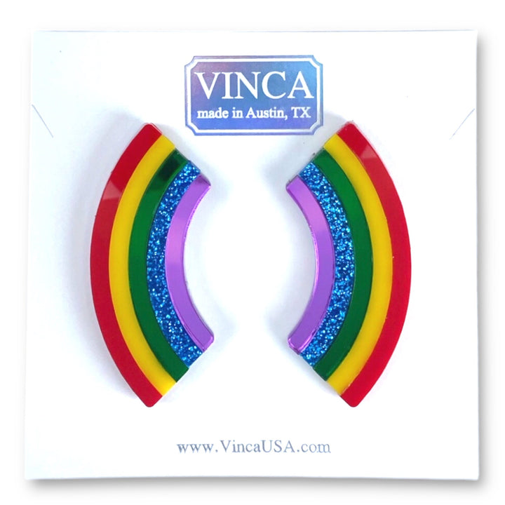 Last Chance! Over It! Rainbow Statement Earrings