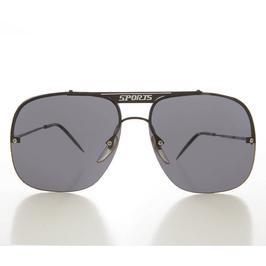 Large Square Pilot Vintage Sunglasses - Techie
