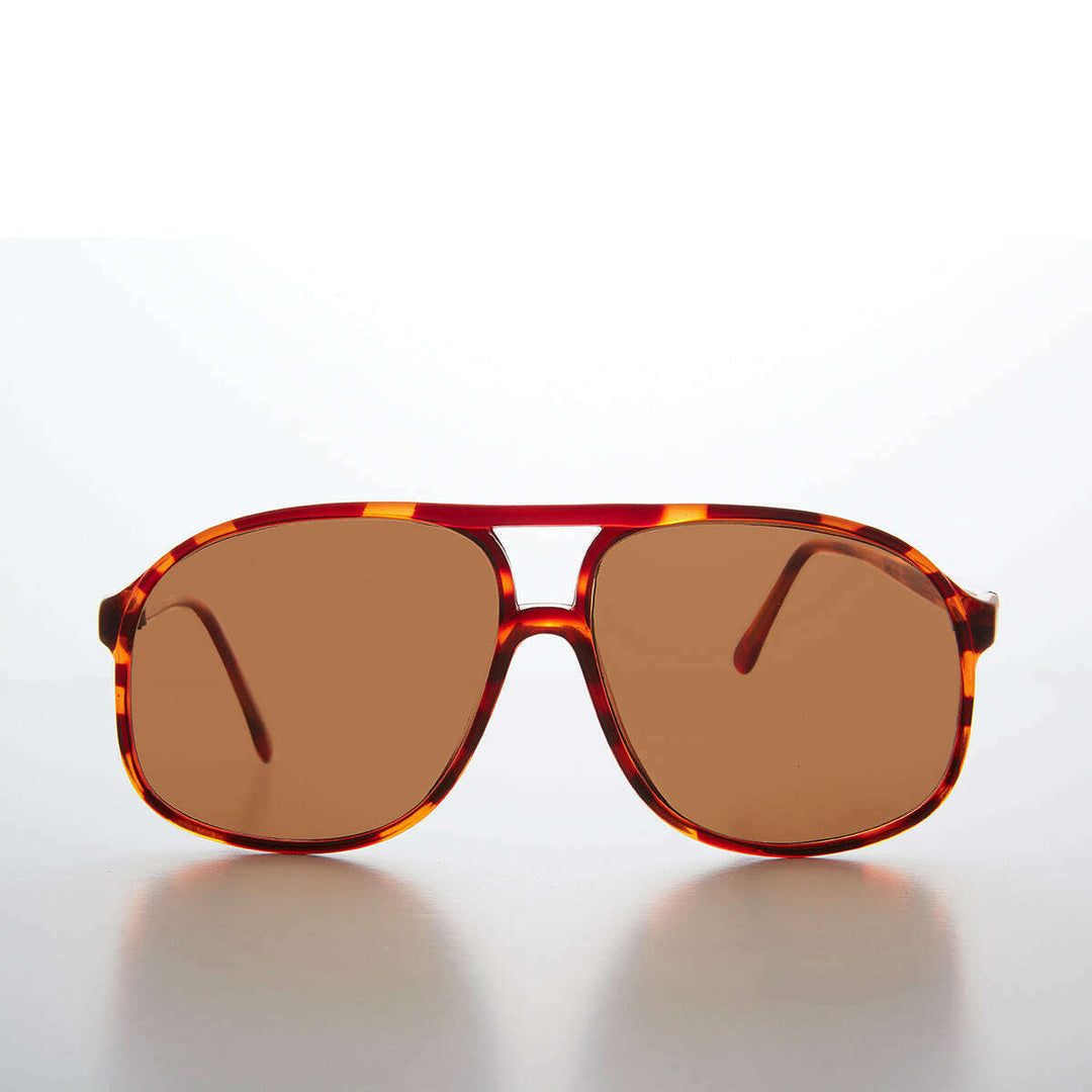 Large Square Polarized 80s Aviator Sunglass - Kyoto
