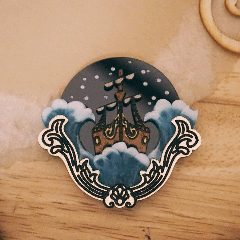 last voyage brooch by lost kiwi designs
