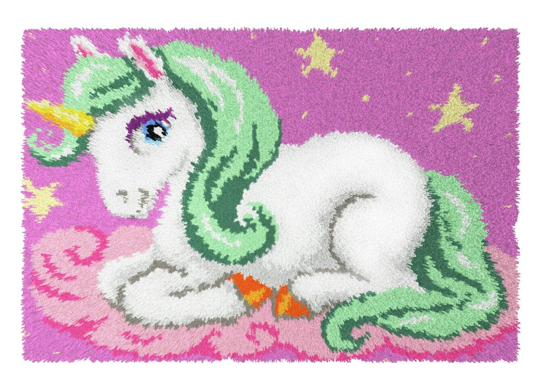 Latch-hook Carpet Kit on canvas Unicorn 4158