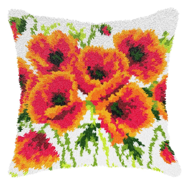 Latch hook cushion kit "Poppies" 4181