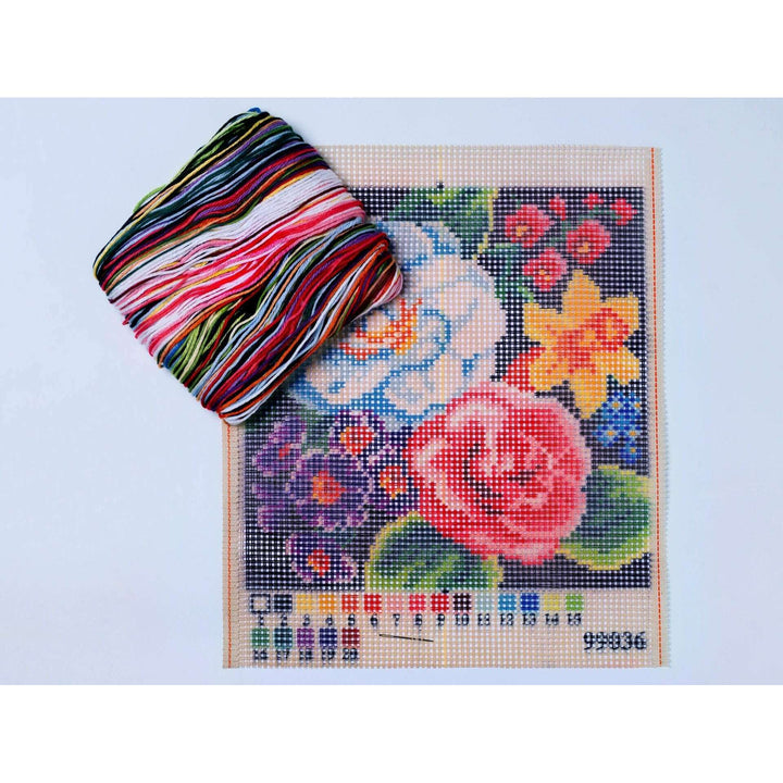Latch-hook Kit on canvas Rooster 4122