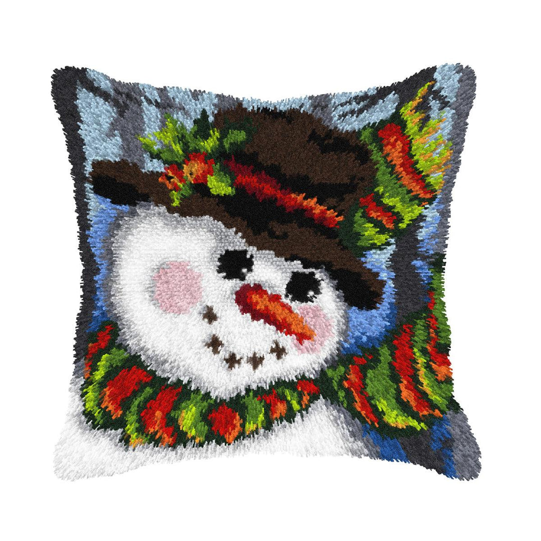 Latch-hook Kit on canvas Snowman 4227